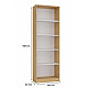 60 CM BOOKCASE ARTISAN/WHITE