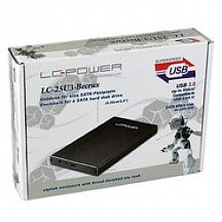 Ext. Enclosure 6,35cm (2,5), USB 3.0, LC-Power LC-25U3-Becrux, for SATA HDD&SSD
