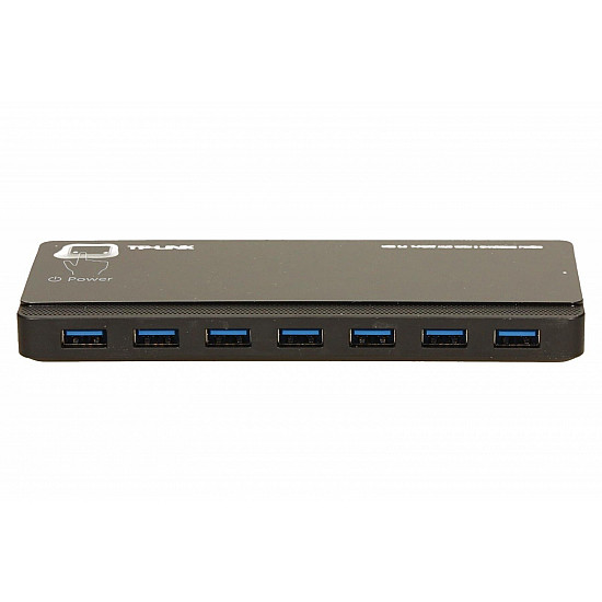 7-Port-USB-3.0-Hub mit 2 Ladeports (UH720), USB-Hub schwarz, inkl. Netzadapter