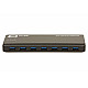7-Port-USB-3.0-Hub mit 2 Ladeports (UH720), USB-Hub schwarz, inkl. Netzadapter