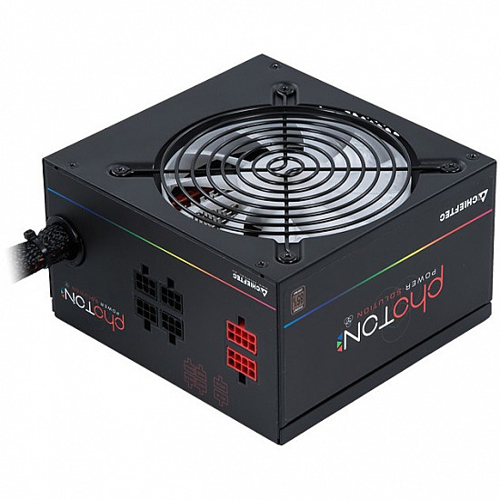 Maitinimo blokas Chieftec Photon RGB 750W, 85 proc Bronze, ATX 12V, 120mm ventiliatorius