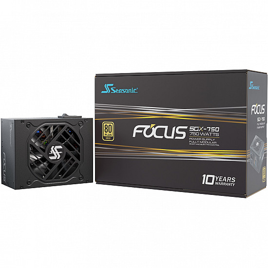 Seasonic FOCUS SGX-750 maitinimo blokas su 750W, SFX, 80 PLUS Gold 2025