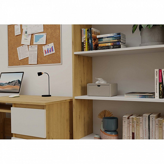 80 CM BOOKCASE ARTISAN/WHITE