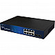Switch smart managed 8 Port Gigabit 140W 8x PoE+ 2x SFP Fanless 19