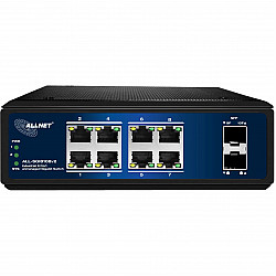 Switch unmanaged industrial 8 Port Gigabit 8x LAN 2x SFP LA fterless - Switch - Copper wire