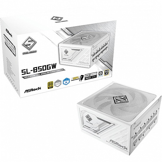 850W ASRock Steel Legend SL-850GW 850W ATX 80+ Gold white retail