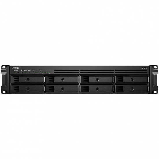 Synology Rack NAS RS1221+ Up to 8 HDD/SSD Hot-Swap AMD Ryzen Ryzen V1500B Quad Core Processor frequency 2.2 GHz 4 GB DDR4