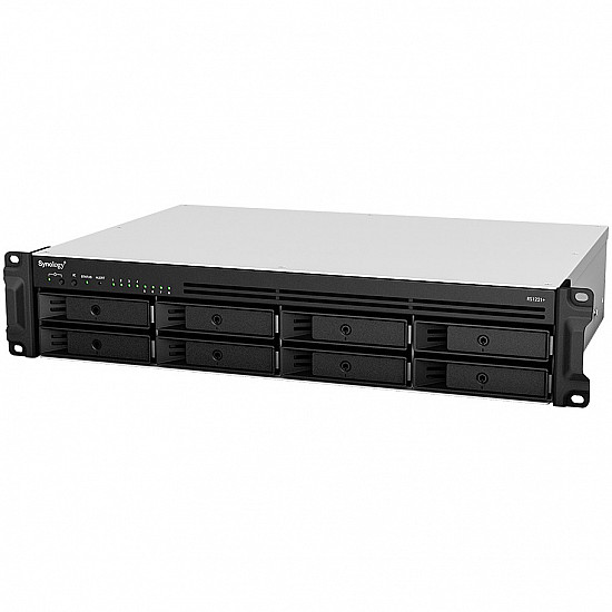 Synology Rack NAS RS1221+ Up to 8 HDD/SSD Hot-Swap AMD Ryzen Ryzen V1500B Quad Core Processor frequency 2.2 GHz 4 GB DDR4