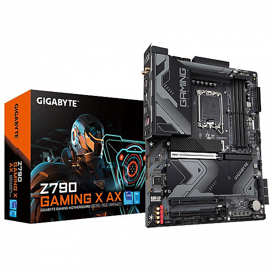 GIGABYTE Z790 GAMING X AX 1.1 pagrindinė plokštė su DDR5, WiFi 6E PCIe 5.0 2025