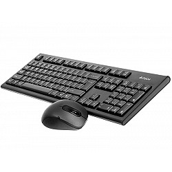 A4Tech 7100N desktop keyboard Mouse included RF Wireless QWERTY English Black