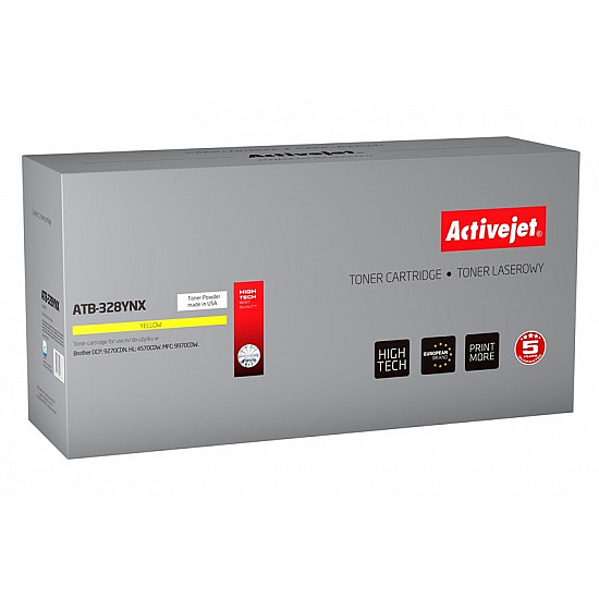 Activejet ATB-328YNX toner for Brother printer Brother TN-328Y replacement Supreme 6000 pages yellow
