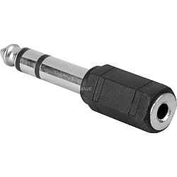 Adapter 3,5mm -> 6,3mm schwarz/silber