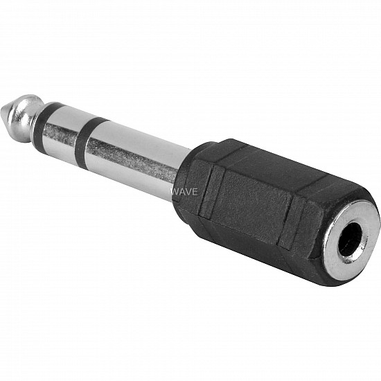Adapter 3,5mm -> 6,3mm schwarz/silber