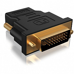 DVI-D (24+1) > HDMI Adapter IB-AC552 schwarz, bidirektionaler Videoadapter