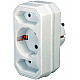 Adapter with 2 + 1 sockets