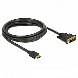 Adapterkabel HDMI > DVI 24+1 bidirektional schwarz, 2 Meter