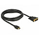 Adapterkabel HDMI > DVI 24+1 bidirektional schwarz, 2 Meter