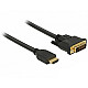 Adapterkabel HDMI > DVI 24+1 bidirektional schwarz, 2 Meter