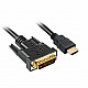 Adapterkabel HDMI > DVI-D schwarz, 3 Meter, Dual Link, 24+1