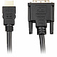 Adapterkabel HDMI > DVI-D schwarz, 3 Meter, Dual Link, 24+1