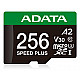 ADATA MicroSDXC card 256GB Speed Plus - U3 - C10 - A2 - V30 (R180/W160 MB/s) + SD adapter