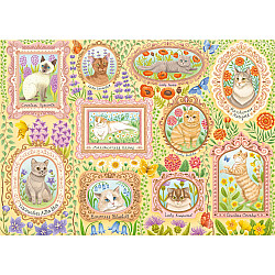 Adelige Katzen in Blütenpracht, Puzzle 1000 Teile