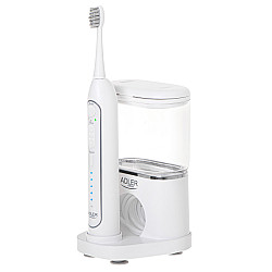 Adler 2-in-1 Water Flossing Sonic Brush AD 2180w Rechargeable For adults Number of brush heads included 2 Number of teeth brushing modes 1 White
