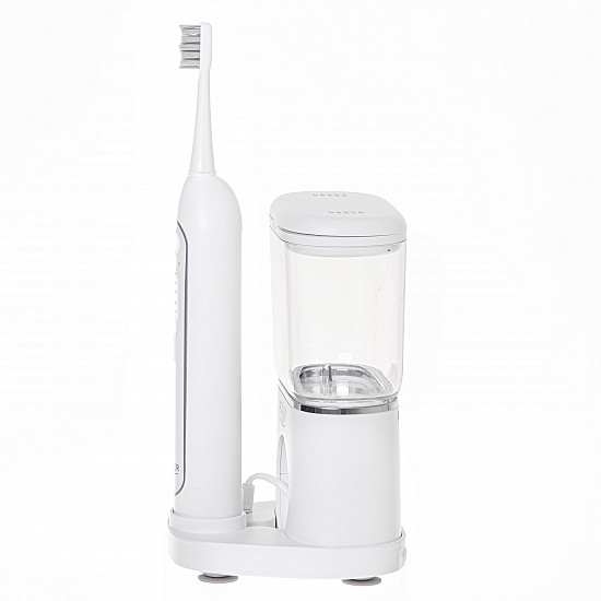 Adler 2-in-1 Water Flossing Sonic Brush AD 2180w Rechargeable For adults Number of brush heads included 2 Number of teeth brushing modes 1 White