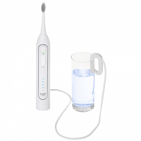 Adler 2-in-1 Water Flossing Sonic Brush AD 2180w Rechargeable For adults Number of brush heads included 2 Number of teeth brushing modes 1 White