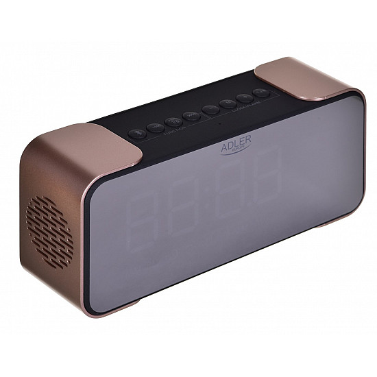 Adler Wireless alarm clock with radio AD 1190 Alarm function AUX in Copper/Black