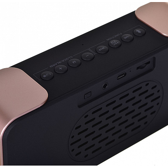 Adler Wireless alarm clock with radio AD 1190 Alarm function AUX in Copper/Black