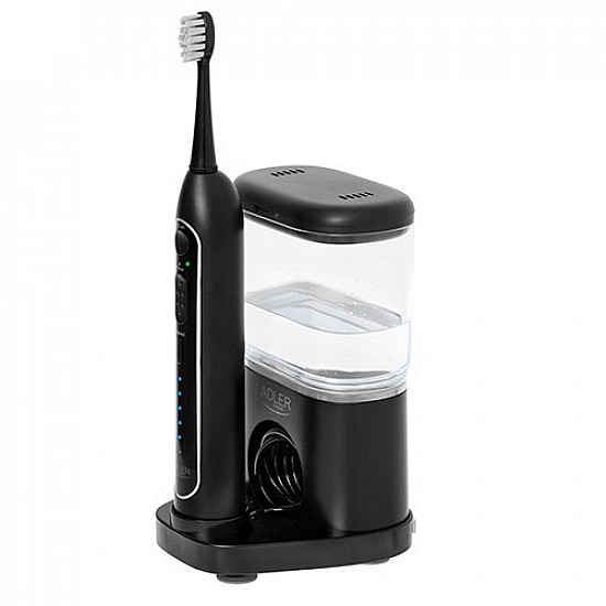 Adler 2-in-1 Water Flossing Sonic Brush AD 2180b Rechargeable For adults Number of brush heads included 2 Number of teeth brushing modes 1 Black