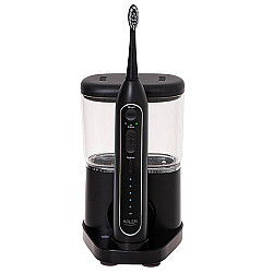 Adler 2-in-1 Water Flossing Sonic Brush AD 2180b Rechargeable For adults Number of brush heads included 2 Number of teeth brushing modes 1 Black