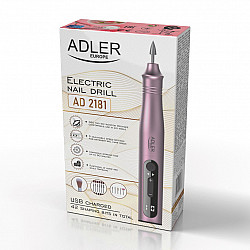 Adler Electric Nail Drill Set AD 2181 Number of power levels 5 Pink