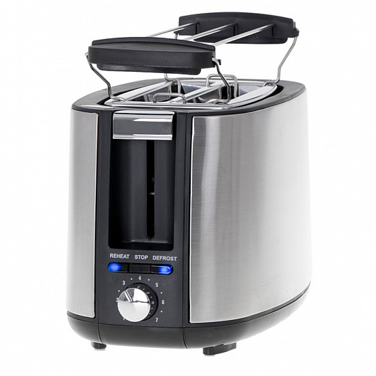 Adler Toaster AD 3214 Power 750 W Number of slots 2 Housing material Stainless steel Silver