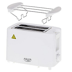 Adler Toaster AD 3223 Power 750 W Number of slots 2 Housing material Plastic White