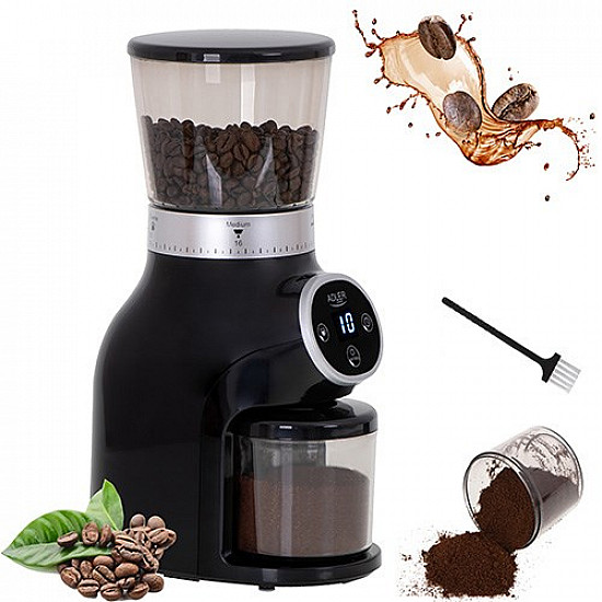 Adler Coffee Grinder AD 4450 Burr 300 W Coffee beans capacity 300 g Number of cups 1-10 pc(s) Black