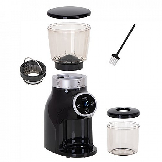 Adler Coffee Grinder AD 4450 Burr 300 W Coffee beans capacity 300 g Number of cups 1-10 pc(s) Black