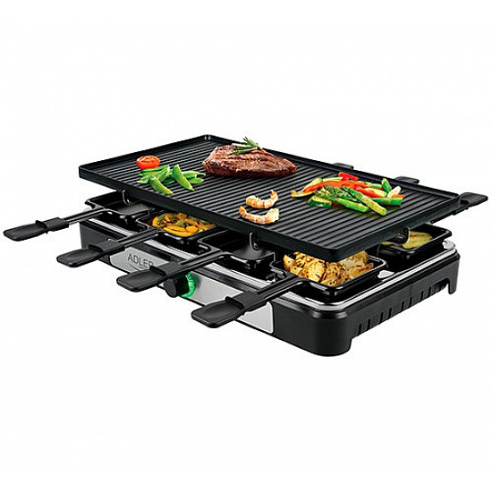 Adler Raclette - electric grill AD 6616 Table 1400 W Black/Stainless steel