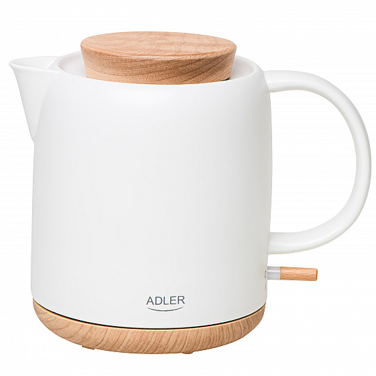 Adler Electric Kettle AD 1304 Electric 1200 W 1 L Ceramic 360° rotational base White