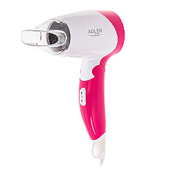 Adler Hair Dryer AD 2259 1200 W Number of temperature settings 2 White/Pink
