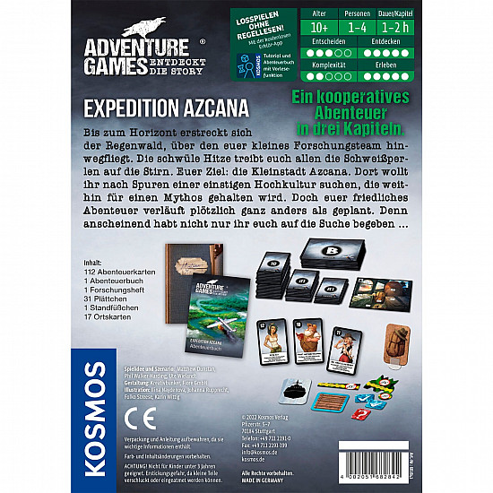 Adventure Games - Expedition Azcana, Brettspiel