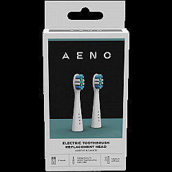 AENO Replacement toothbrush heads, White, Dupont bristles, 2pcs in set (for ADB0007/ADB0008)