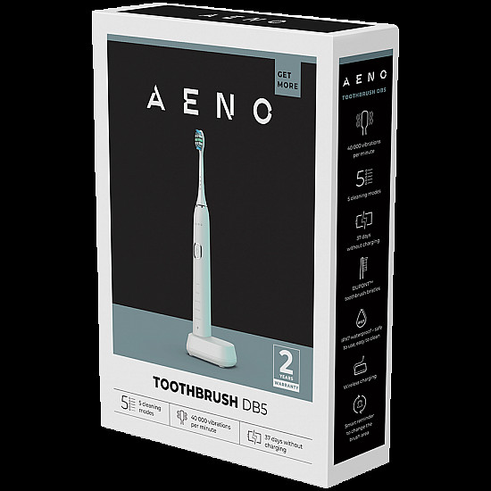 AENO Sonic Electric Toothbrush DB5: White, 5 modes, wireless charging, 46000rpm, 40 days without charging, IPX7