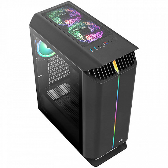 AEROCOOL ADVANCED TECHNOLOGIES Aerocool Gladiator Duo - Midi Tower - PC - Schwarz - ATX - micro ATX - Mini-ITX - ABS - SPCC - Gaming