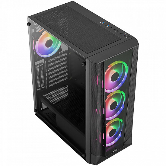 AEROCOOL ADVANCED TECHNOLOGIES Aerocool Prism ARGB - PC - Schwarz - ATX - micro ATX - Mini-ITX - ABS - SPCC - Hinten - Vorderseite - 16,4 cm
