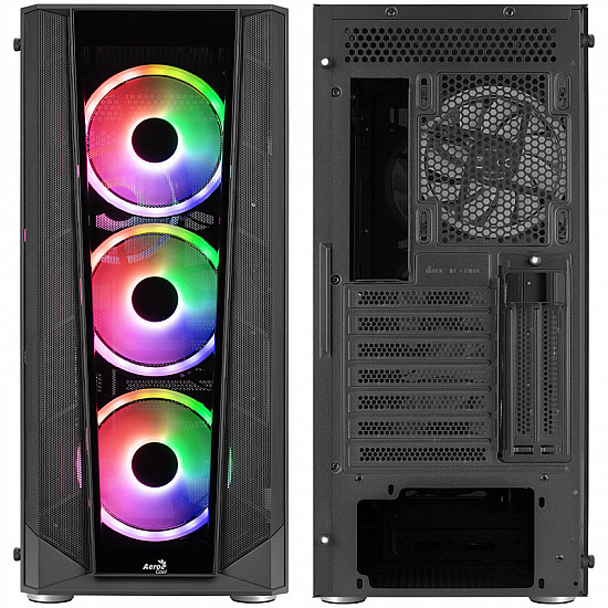 AEROCOOL ADVANCED TECHNOLOGIES Aerocool Prism ARGB - PC - Schwarz - ATX - micro ATX - Mini-ITX - ABS - SPCC - Hinten - Vorderseite - 16,4 cm