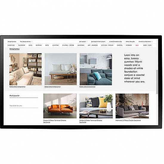 AG Neovo TX-4302 Digital signage flat panel 109.2 cm (43) LCD 400 cd/m² Full HD Black Touchscreen Windows 10 24/7