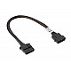 4-pin Molex extension sleeved - 30cm black