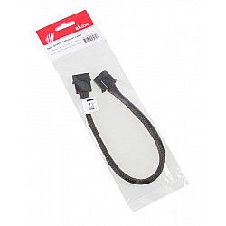 4-pin Molex extension sleeved - 30cm black